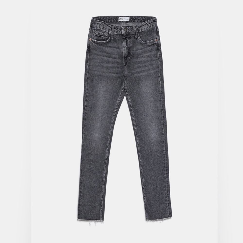 Zara gray Faded hi-rise jeans Size 38/6 - Picture 5 of 5